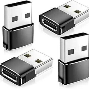 𝟒𝐏𝐚𝐜𝐤 𝐔𝐩𝐠𝐫𝐚𝐝𝐞𝐝 USB to USB C Adapter Type-C Female to A Male Car Cha